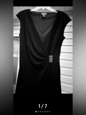 American Living Elegant Black Midi Dress
